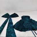 Strapless Sequin Homecoming Dresses with Bow Sparkly Short Prom Dresses A Line Cocktail Party Gowns (6, Teal)
