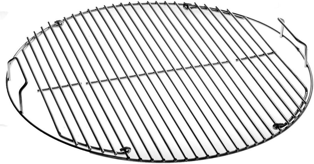 Weber Hinged Cooking Grate HeavyDuty Plated Steel with FlipUp Sides for Adding Charcoal, Fits 18" Weber Kettle Grills
