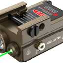 Pistol Flashlight Green Laser Combo 420 Lumens Pistol Light Recharge Tatical Flashlight Fits for Picatinny MIL-STD-1913 Rail, Fits for Glock (with Built-in Battery)