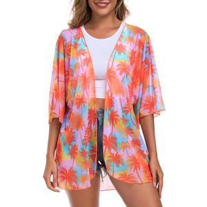 RELLECIGA Beach Cover Up for Women Swimsuit Kimono Cardigans Loose Casual Bathing Suit Coverups (M)