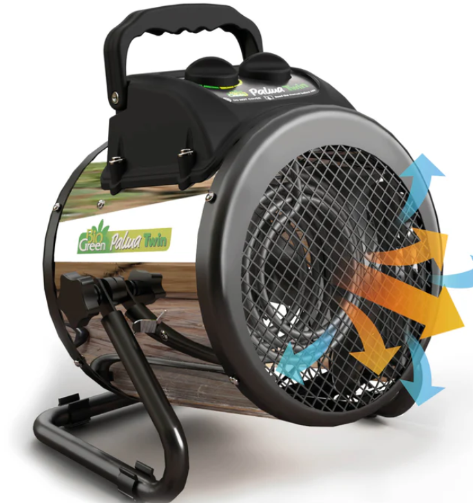 Electric Greenhouse Heater & Fan with Manual Thermostat PALMA, 5120 BTU