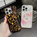 Jmltech for iPhone 16 Pro Max Case Girly Sparkle Luxury Floral Women Shockproof Butterfly Aesthetic Flexible Silicone Phone Cases for iPhone 16 Pro Max Butterfly