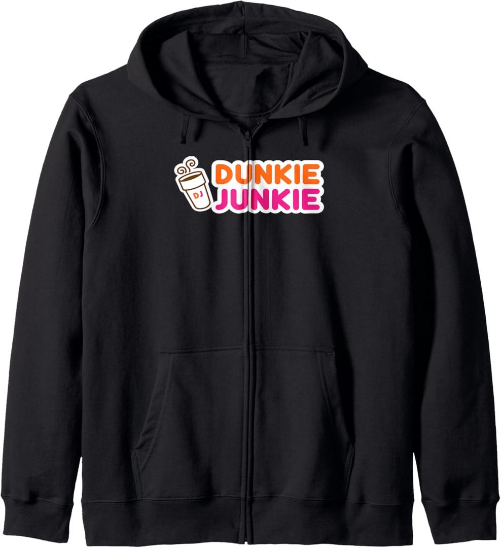 Dunkie Junkie Coffee Lover's GIft Zip Hoodie