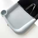 Silicone Baby Dining Tray Compatible with Inglesina Fast Table Chair & Other Hook-On High Chairs,Portable Clip-On Fast Table Chair Baby Tray, Dishwasher Safe & BPA Free (Upgraded Gray)