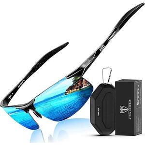 ATTCL Men's Fashion Driving Polarized Sunglasses for Men - Al-Mg metal Ultralight Frame
