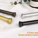 TONIAL Bay Window Curtain Rods, 32 to 86 Inch Center Rod for window, 20 to 82 Inch Side Rods for windows 3/4 Inch Decorative Drapery Rods with Small Cap Finial, Bronze