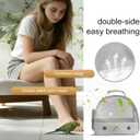 Bird Carrier, Portable Small Bird Parrot Parakeet Carrier with Standing Perch and Soft Support Mat, Side Access Window Collapsible (Grey, Mesh Windows)