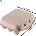 Vintage Egg Cartons 30 Pack, Blank Natural Paper Pulp Square Dozen Egg Cartons Eggs, Classical 3x4 Style Holds Up to One Twelve 12 Count Chicken Eggs, Sturdy Design Made from Recycled Cardboard
