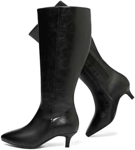 Ruiee Women's Extra Wide Calf Knee High Boots True Wide Width Slouchy Ladies Boots, Comfortable Plus Size Tall Long Boots for Women. Size 11XW