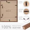Venusmiles 11x14 Picture Frame Natural Solid Walnut Photo Frames with 8x10 Removable Mat Wall Hanging Large Handcrafted Frame with HD Plexiglass Wall and Tabletop Display Large Poster Frame