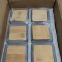 CONNOO 12 Pack 9oz, 3oz Frosted Square Candle Jars for Making Candles, Thick Glass Bulk Empty Candle Containers with Airtight Bamboo Lids for Candle Making, Sticky Warning Labels - Dishwasher Safe