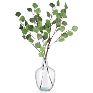 Clear Glass Vase Tall Farmhouse Vase for Branches Glass Vases for Centerpieces in Home Decoration (S)