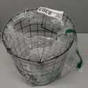 Round Black Iron Laundry Basket with Handles, Modern Style for Laundry Room Storage