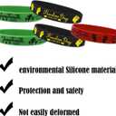 CupaPlay 24 PCS Happy Juneteenth Day Party Favors Rubber Bracelets - Freedom Day Patriotic Party Supplies Goodie Bag Stuffers Fillers Silicone Wristbands