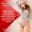 Love Salve Women's Criss Cross Crotch Lace Underwear (Large-X-Large, Light Blue)