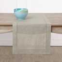 Solino Home Linen Natural Table Runner 72 Inches Long - 100% Pure Linen Hemstitch Table Runner 14 x 72 Inch for Dresser, Dining, Spring, Summer, Mothers Day - Classic Hemstitch