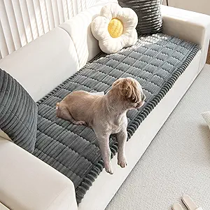 Non Slip Fuzzy Pet Couch Covers for Sofa, Washable Couch Cushion Covers for Large Dogs 27"x59"
