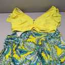 SOLY HUX Women's Plus Size Tankini Swimsuits V Neck Ruffle Tropical Print Swim Skirt Two Piece Bathing Suit (XX-Large Plus)