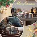 Baquler Nativity Candle Set of 3, Flameless LED Pillar Candles with Christian Hymn Sheet, Battery Operated Christmas Candles for Home, Church, Religious Holiday Table Decorations (4.9'', 5.9'')