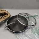 Non Stick Frying Pans, 12-inch with Lid, Hybrid Frying Pans Nonstick,non stick Skillets Stainless Steel, Dishwasher & Oven-Safe, Induction Compatible Cooking Pan, PFOA Free Cookware