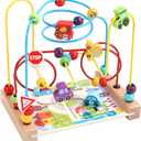 Wooden Bead Maze Toys for Toddlers, Bead Toy Colorful Roller Coaster Preschool Educational Toys Birthday Gifts for Toddlers Kids Boys Girls