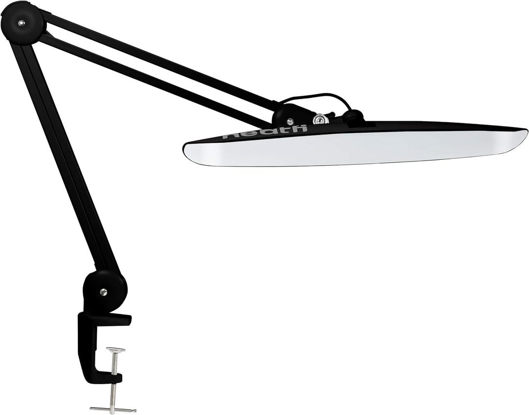 Neatfi XL 2,200 Lumens LED Task Lamp, 24W, 117 Pcs SMD LED, Dimmable, 4 Level Brightness, 3 Light Modes, Desk Light for Home, Office, Workbench (CCT, Black)