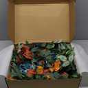 Ling's moment 2PCS Burnt Orange Artificial Flower Garland Wedding Arch Flowers Floral Swags Centerpieces Teal Blue Rose Terracotta Garlands Greenery for Table Easel Wall Entryway Board Backdrop