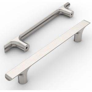 Amerdeco 10 Pack Brushed Satin Nickel Cabinet Pulls 5 Inch(128MM) Hole Centers Kitchen Cabinet Handles Hardware Kitchen Handles for Cabinets Cupboard Handles Drawer Pulls ZH0028
