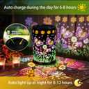 Solar Lanterns Outdoor Waterproof Solar Lights Outdoor Butterfly Gifts for Mother's Day Women Mom Grandma, Metal Hanging Solar Lights Garden Decor for Patio, Yard, Lawn, Porch, Backyard