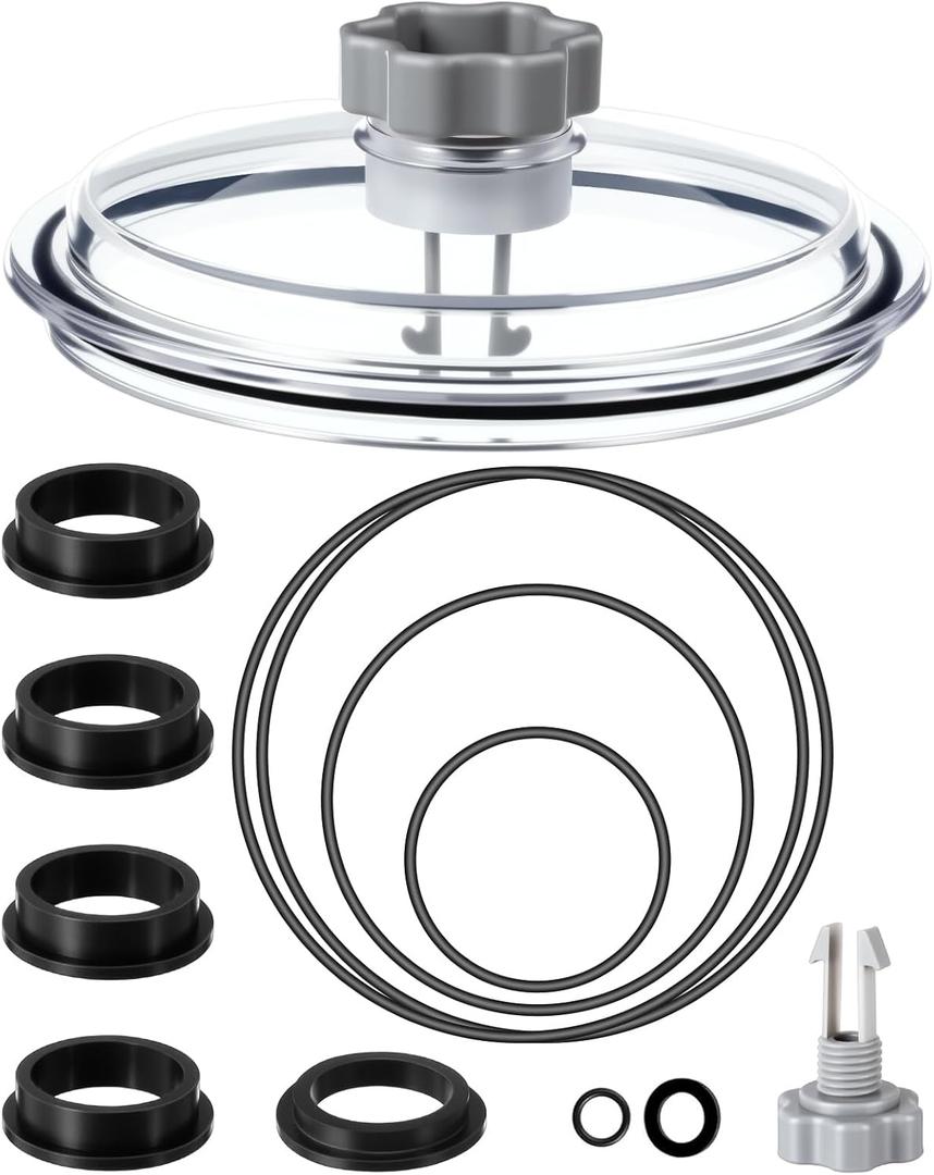 SF80110-1 Leaf Trap Cover Lid with O-Rings & Valve Sand Filter Pump Seal Gasket Parts Compatible with 12 Inch Sand Filter Pump (Pump Flow Rate: 2, 100 GPH) NOT Fit for 14 & 16 Inch