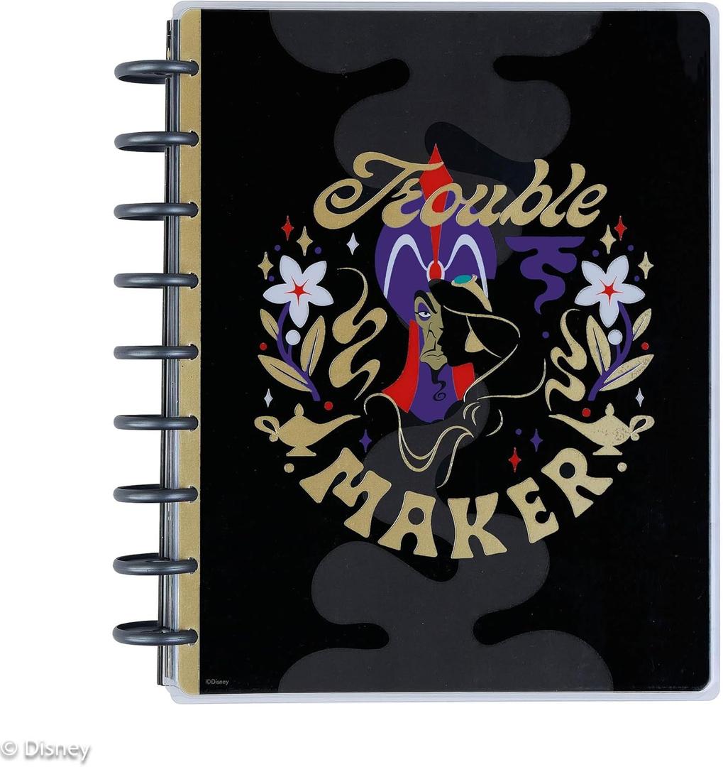 Happy Planner Disney Disc-Bound 12-Month Planner, Jan.Dec. 2025 Daily, Weekly, and Monthly Planner, Classic Size, Vertical Layout, Disneys Good vs Evil, 12 Dividers, 7" x 9.25" (Good vs. Evil - 2025)