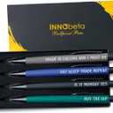 InnoBeta Stock Market Gifts Ballpoint Pen Set of 4, Gifts for Birthday, Christmas