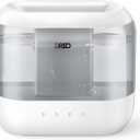 Dreo Top Fill 4L Humidifiers for Bedroom, 36H Runtime, 28 dB Quiet Cool Mist Supersized Air Humidifier for Large Room, Plants, Baby Nursery, Indoor, Night Light, Easy to Clean & Fill, Gray