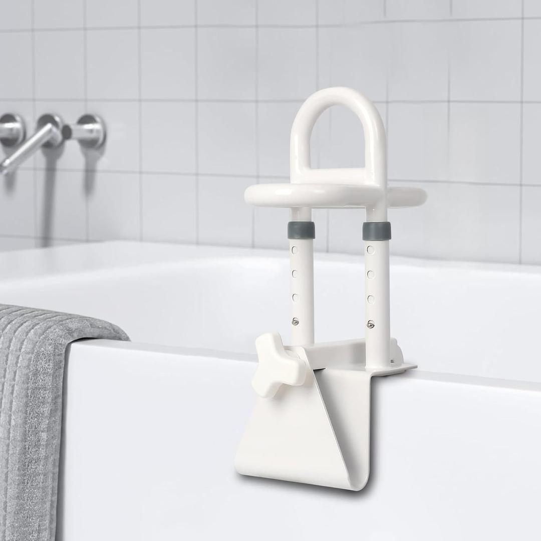 Bathtub Handles for Seniors: Upgraded Triple Grip Bathroom Handles for Elderly,Pregnant,Children,Handicap Grab Bars for Side of Tub,Supports 350 LBS Safety Grab Bar