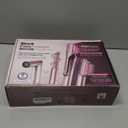 Shark FlexFusion Hair Straightener & Powerful Hair Dryer with Fusion Hair Brush, Ceramic Air Styler with Auto-Wrap Curlers & Concentrator, Ceramic Plates, Cosmic Blush HD641S