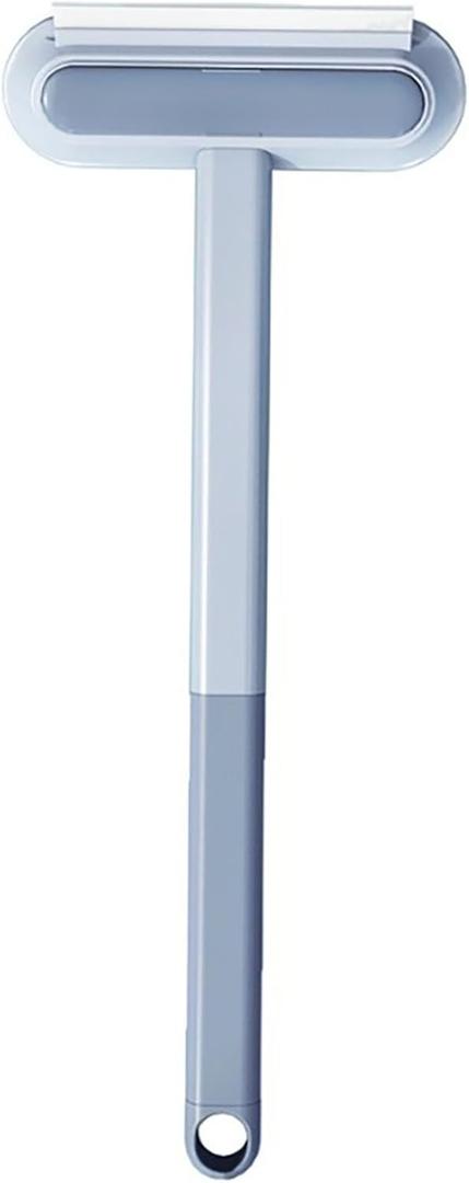 Screen Window Brush, 17.5 Inch x 7.1 Inch Blue Plastic Handle Two-Sided Mesh Cleaner Tool for Glass, Ceramic Tile and Screen Window (1)