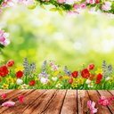7x5FT Spring Backdrop Spring Backdrops for Photography Floral Backdrop Wall Nature Scenery Banner F43