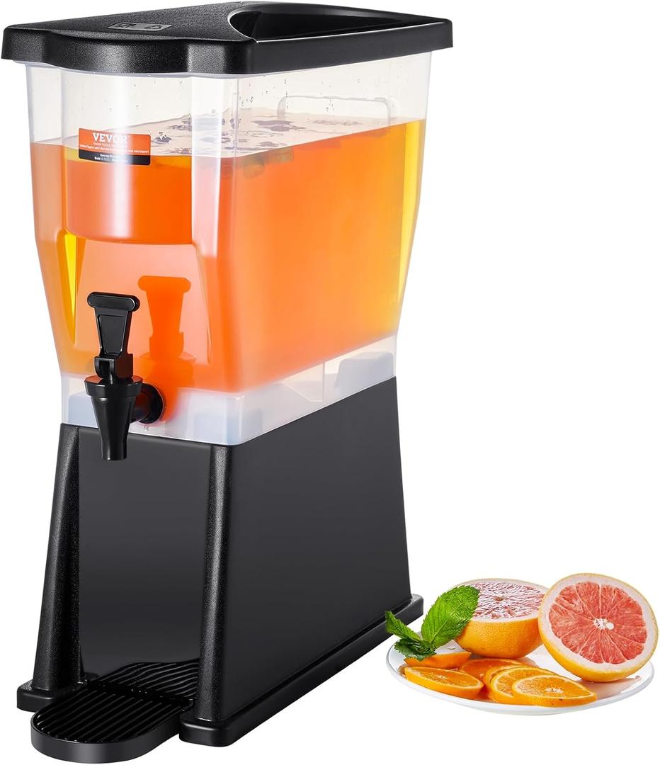 VEVOR Beverage Dispenser, 3 Gallon Drink Dispenser for Parties, Plastic Juice Dispenser with Stand Spigot Lid, Iced Tea Lemonade Juice Water Dispenser, for Restaurants, Hotels, Parties 