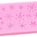 3 x Christmas Silicone Molds Christmas Tree Fondant Mold Christmas Bell Gingerbread Snowflake Reindeer Holly Leaves Molds For Xmas New Year Party Cake Cupcake Decoration Set Of 6