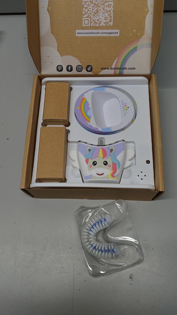 autobrush Kids Electric Toothbrush – Only ADA Accepted UShaped Toothbrush, Clinically Proven Up to 5.1X Better Cleaning, 30 Seconds, FullMouth 360 Coverage, LED Lights, Music, Ages 68, Unicorn