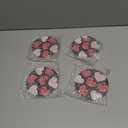 4 Pieces Valentine's Day Coasters Love Absorbent Ceramic Round Quick Drying Coaster with Cork Base Red Heart Romantic Beer Coasters for Drinks Coffee Mug Glass Cup Mat Tabletop Protection