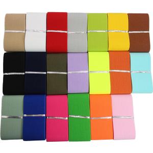 2 inch Knit Elastic Band for Sewing Waistband 20 Yards Colored Wide Elastic Binding Tape Thick Elastic Stretch Elastic Ribbing Fabric for Neckline Stretchy Elastic Strap for Pants-Skirts- DIY Craft (Multi-color 310)