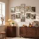 15 Pack Solid Wood 8x10 Picture Frames Brown, Wall Mount or Tabletop Display