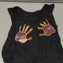 Floerns Women's Graphic Print Sleeveless Drawstring Ruched Crop Tank Top, S