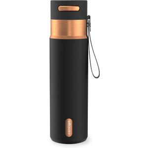 Contigo AutoSeal 24 oz Stainless Steel Vacuum-Insulated Water Bottle with Leakproof Push-Button Spout & Lock, Carry Strap, BPA-Free & Lead-Free, Dishwasher Safe