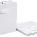 Amazon Basics Collapsible Fabric Storage Bins with Handles, Cube Organizer, 13"x13"x13", White, 6-Pack