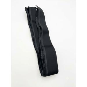 Universal Zippered Extension Strip – Adjustable Black Add-On Panel for Jackets or Vests