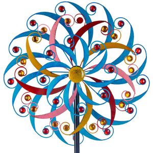 DREAMYSOUL Wind Spinners Outdoor, 20 Inches Dia Extra Large Metal Wind Spinner, Colorful Windmills Kinetic Wind Sculptures and Spinners for Yard Garden Outside Patio Lawn Decor