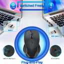 Mouse for MacBook Bluetooth Wireless Mouse Laptop MacBook Air Mac Pro Silent Rechargeable PC iPad Optical Mouse with Jiggler Dual Mode Switch Bluetooth 5.2/3.0 and 2.4GHz USB Type-C Receiver ROSE GOLD