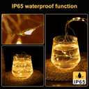 YPHSOL Fairy Lights Battery Operated String Lights 16.4ft 50LED Flashing and Constant Light Waterproof Silver Wire for Christmas DIY Party Wedding Decoration(Warm White, 4 Pack)